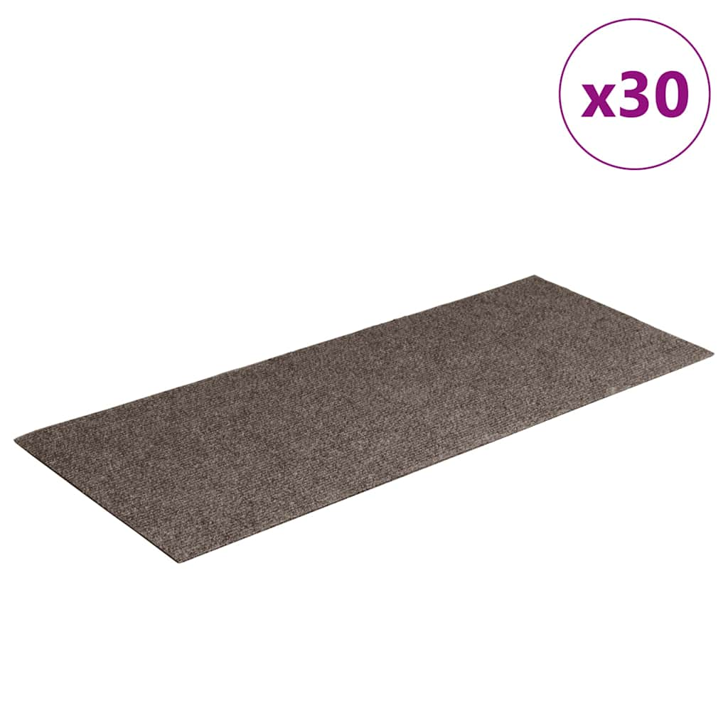 Tapis d'escalier auto-adhésifs 30 pcs crème 60x25 cm