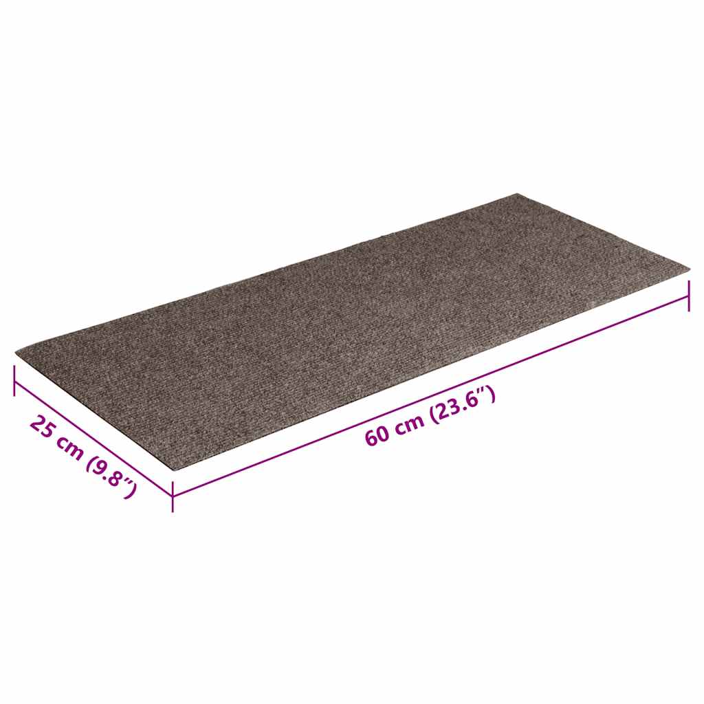 Tapis d'escalier auto-adhésifs 30 pcs crème 60x25 cm