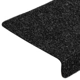 Tapis d'escalier autocollant 20 pcs noir 65x21x4 cm