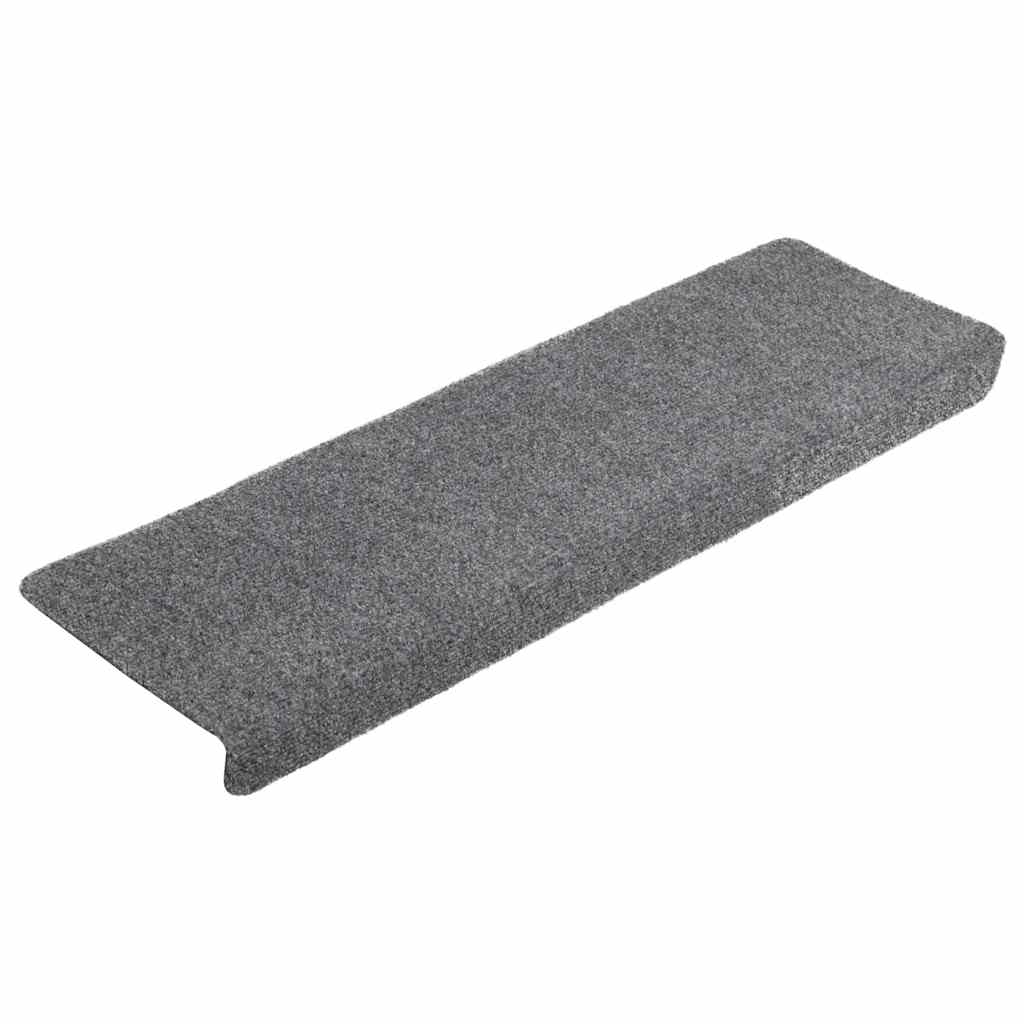 Tapis d'escalier autocollant 20 pcs gris clair 65x21x4 cm