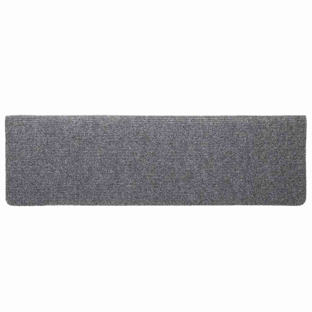 Tapis d'escalier autocollant 20 pcs gris clair 65x21x4 cm