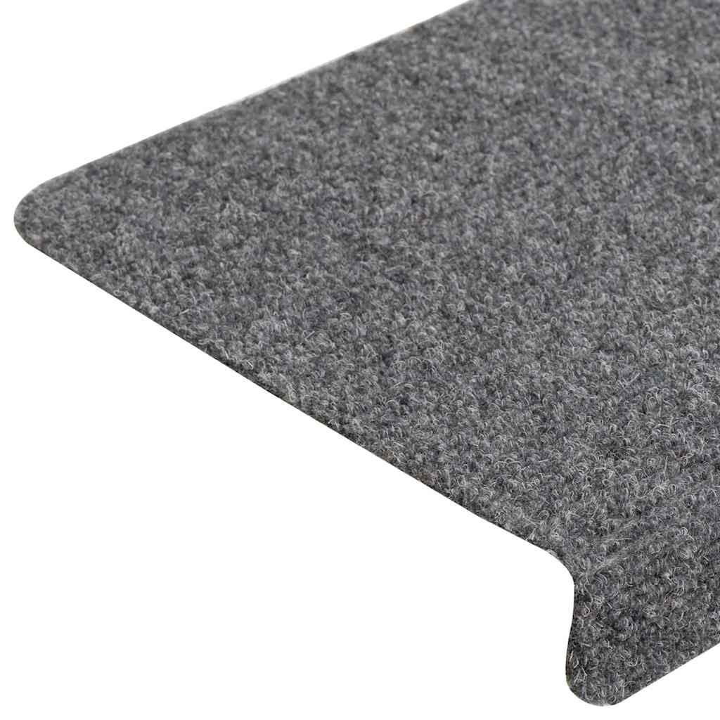 Tapis d'escalier autocollant 20 pcs gris clair 65x21x4 cm