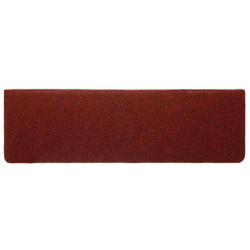 Tapis d'escalier autocollant 20 pcs rouge bordeaux 65x21x4 cm