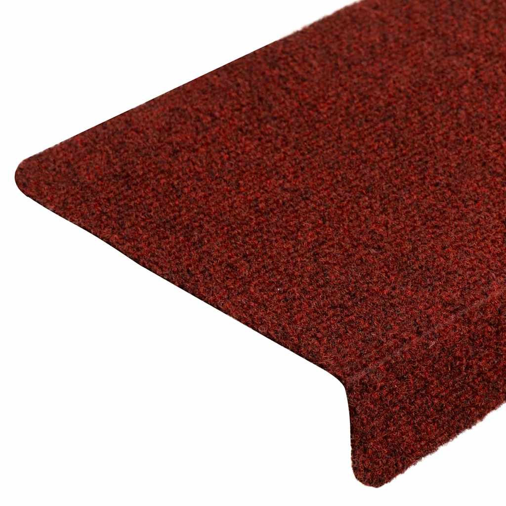 Tapis d'escalier autocollant 20 pcs rouge bordeaux 65x21x4 cm