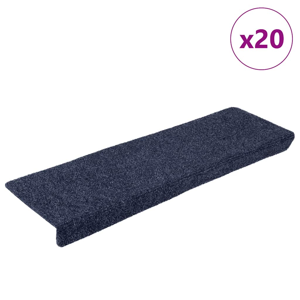 Tapis d'escalier autocollant 20 pcs anthracite 65x21x4 cm