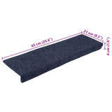 Tapis d'escalier autocollant 20 pcs anthracite 65x21x4 cm