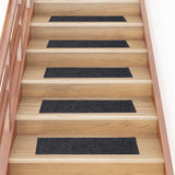 Tapis d'escalier auto-adhésifs 30 pcs gris 76x20 cm