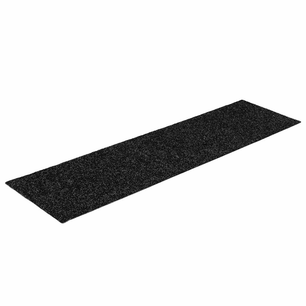 Tapis d'escalier auto-adhésifs 30 pcs noir 76x20 cm