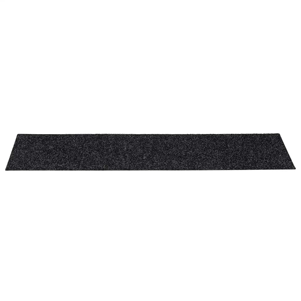 Tapis d'escalier auto-adhésifs 30 pcs noir 76x20 cm