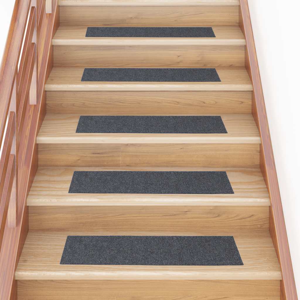 Tapis d'escalier auto-adhésifs 30 pcs gris clair 76x20 cm