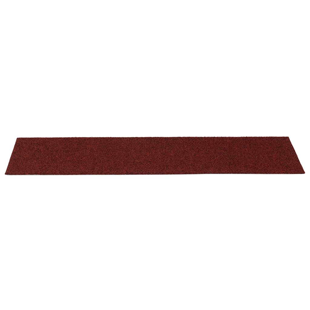 Tapis d'escalier auto-adhésifs 30 pcs rouge 76x20 cm