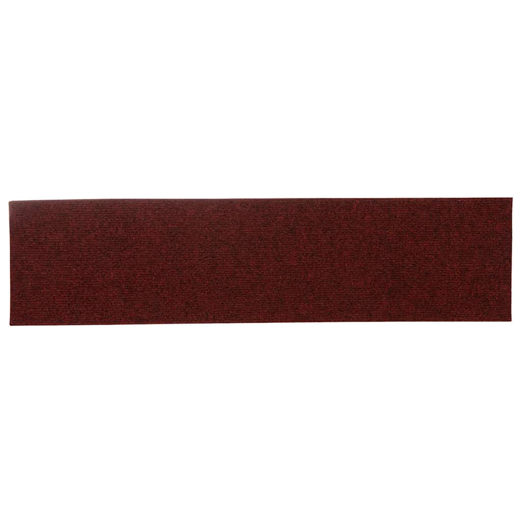 Tapis d'escalier auto-adhésifs 30 pcs rouge 76x20 cm