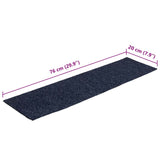 Tapis d'escalier auto-adhésifs 30 pcs gris bleu 76x20 cm