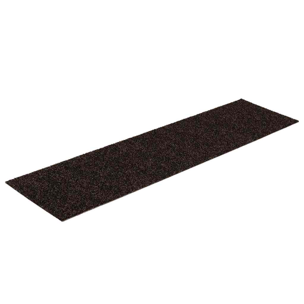 Tapis d'escalier auto-adhésifs 30 pcs marron foncé 76x20 cm