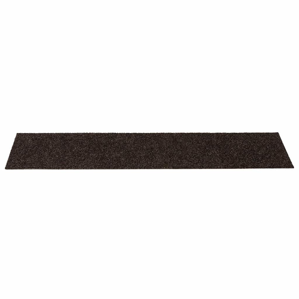 Tapis d'escalier auto-adhésifs 30 pcs marron foncé 76x20 cm