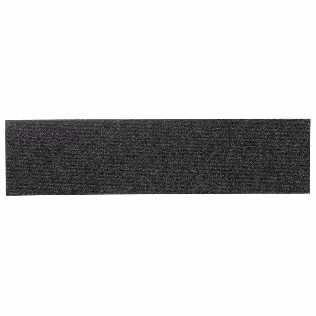 Tapis d'escalier auto-adhésifs 30 pcs anthracite 76x20 cm