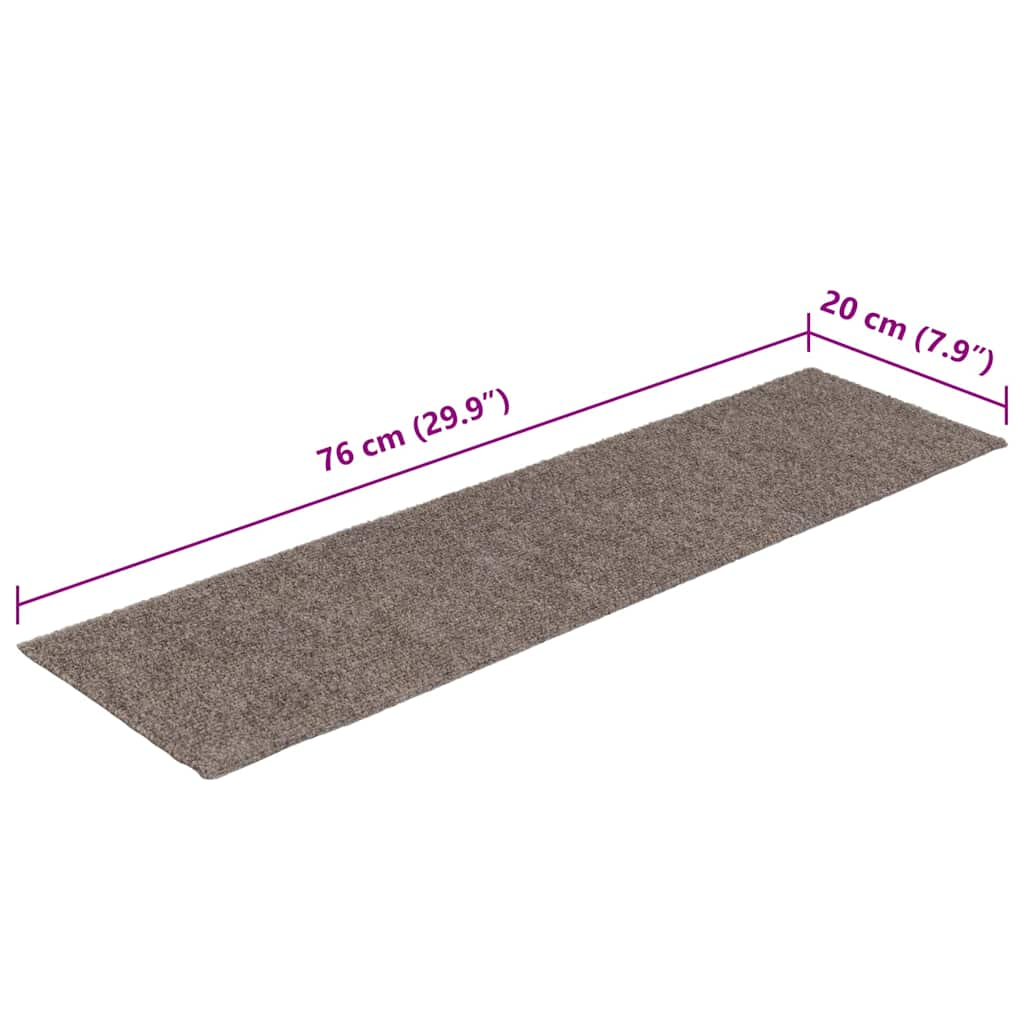 Tapis d'escalier auto-adhésifs 30 pcs crème 76x20 cm