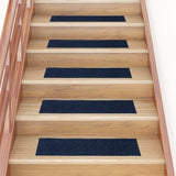 Tapis d'escalier auto-adhésifs 30 pcs bleu 76x20 cm