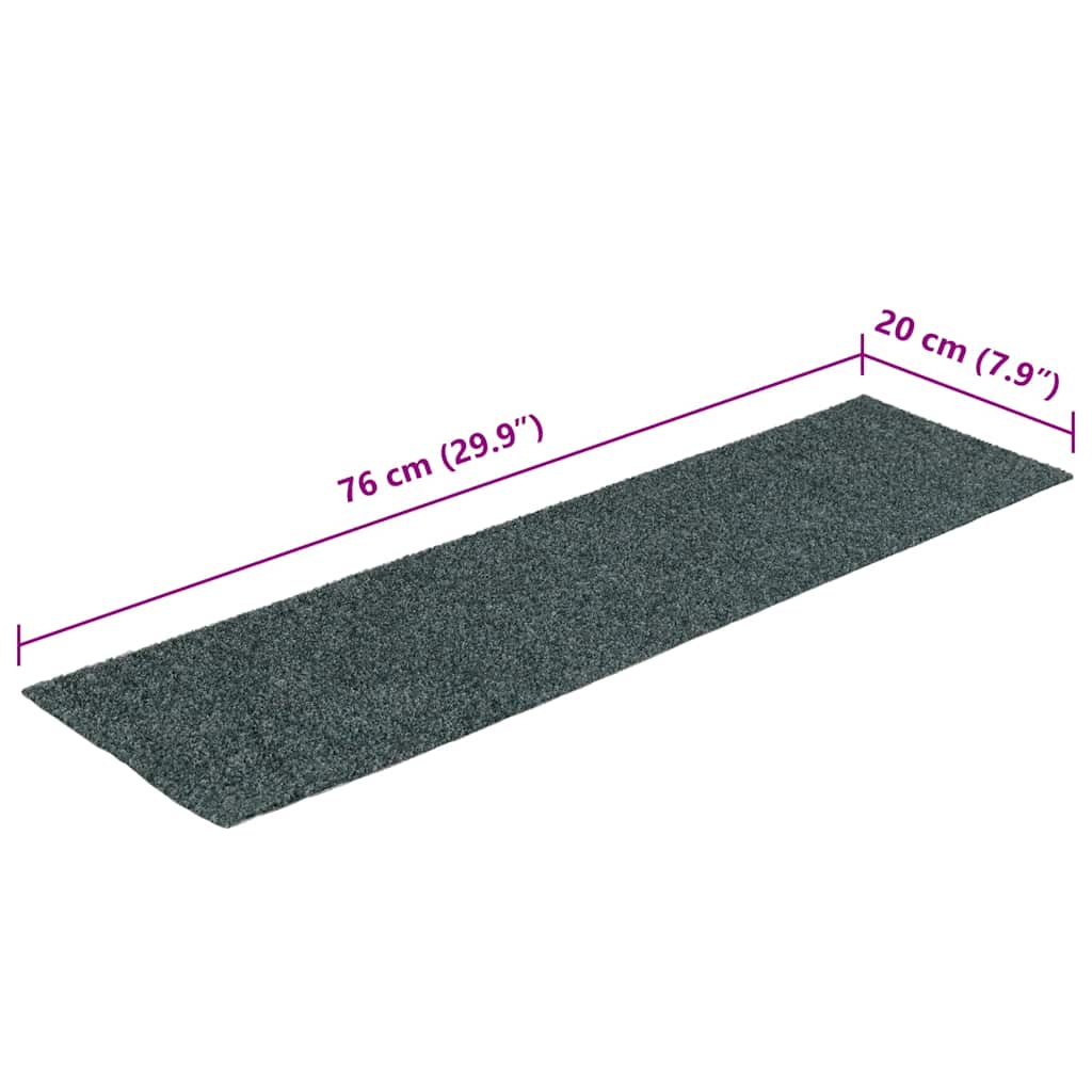 Tapis d'escalier auto-adhésifs 30 pcs vert 76x20 cm