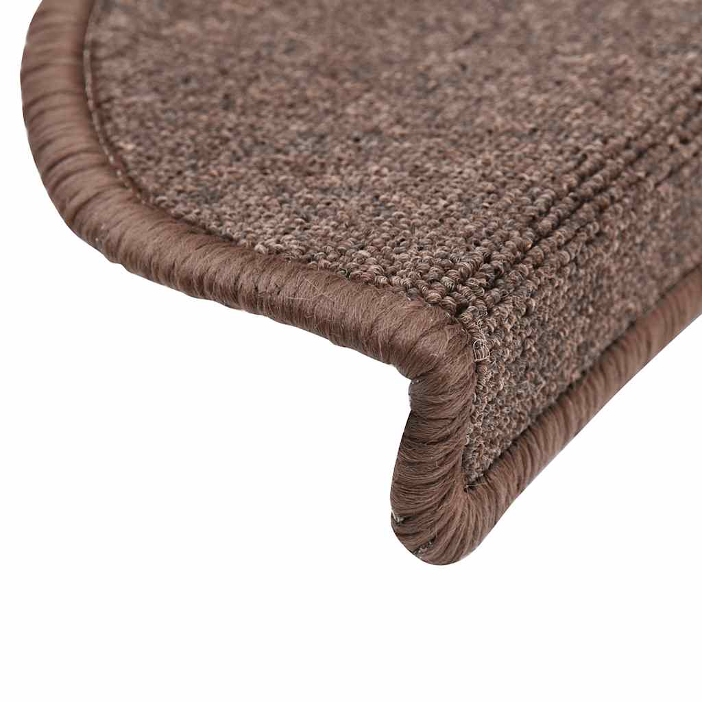 Tapis d'escalier 30 pcs marron café 56x17x3 cm