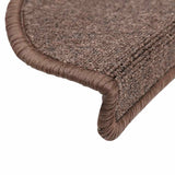 Tapis d'escalier 30 pcs marron café 56x17x3 cm