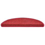 Tapis d'escalier 30 pcs rouge bordeaux 56x17x3 cm