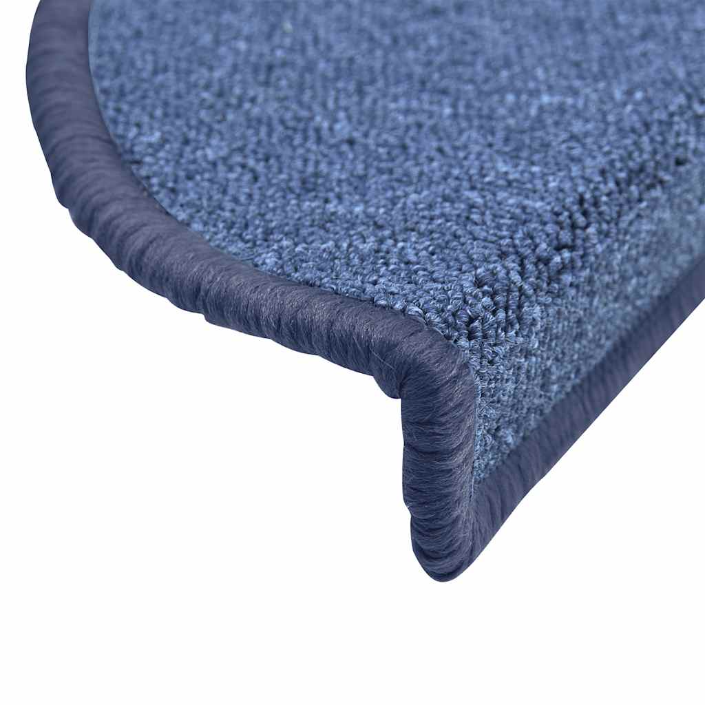 Tapis d'escalier 30 pcs bleu 56x17x3 cm