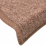 Tapis d'escalier 30 pcs marron 56x17x3 cm