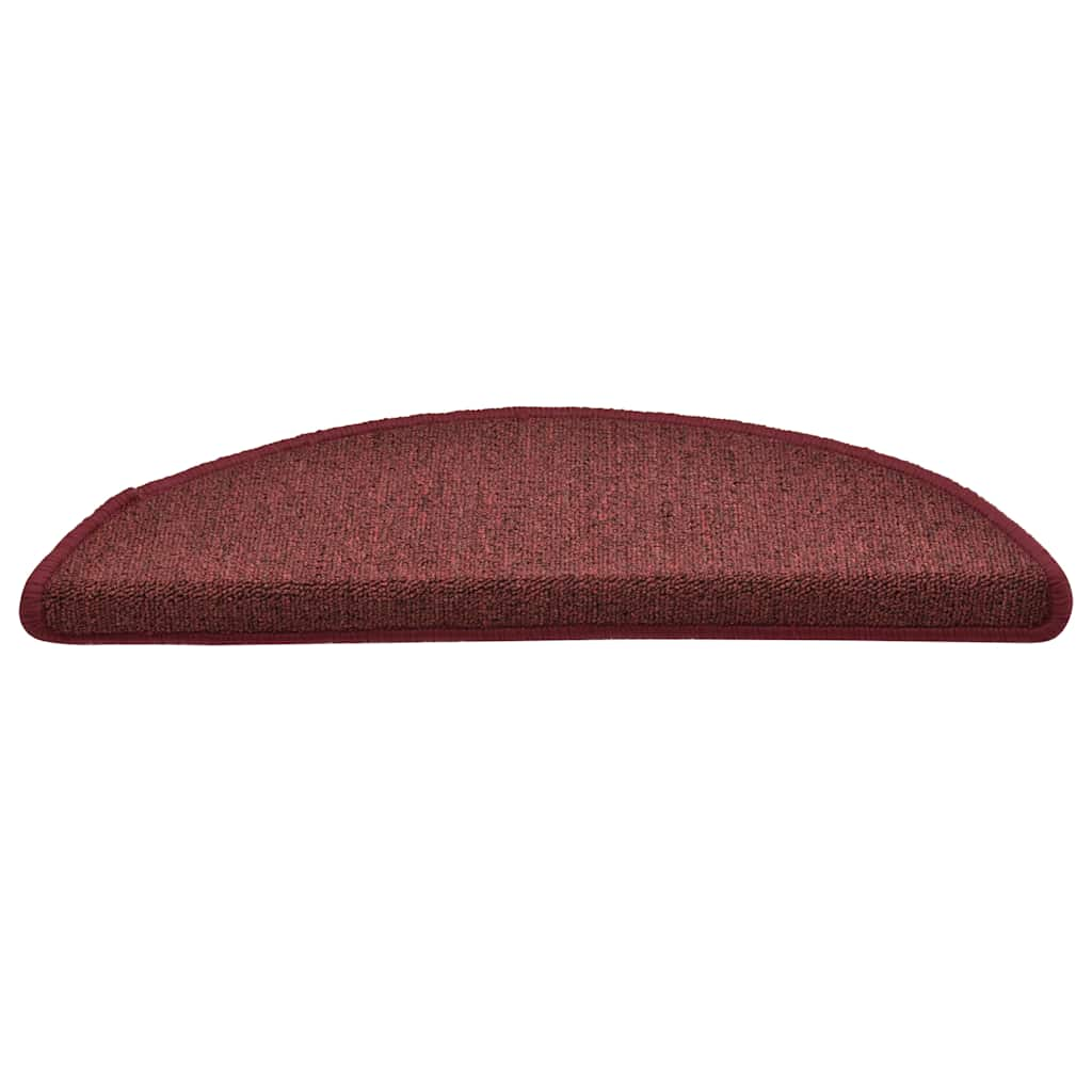 Tapis d'escalier 30 pcs rouge 56x17x3 cm