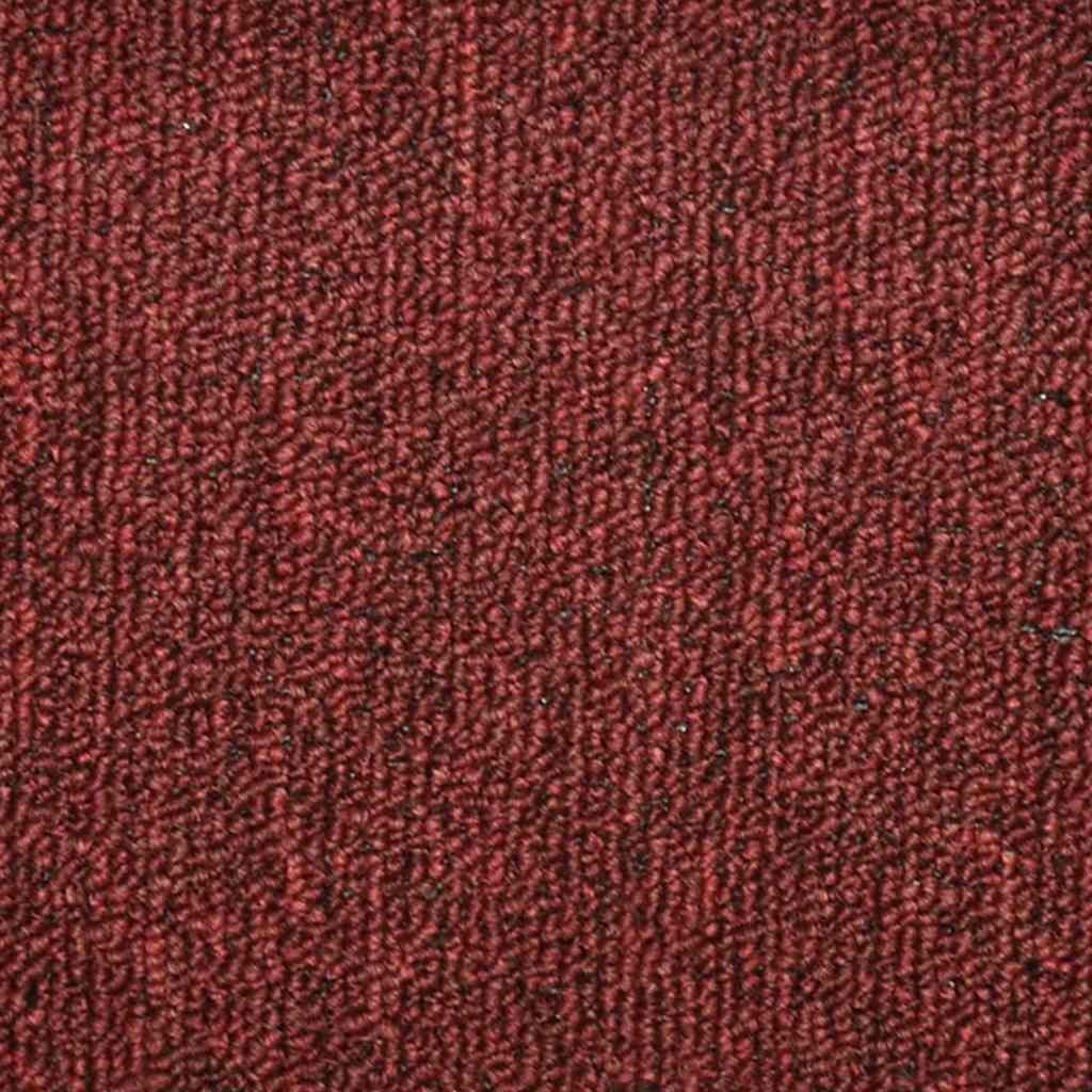 Tapis d'escalier 30 pcs rouge 56x17x3 cm