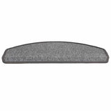 Tapis d'escalier 30 pcs gris foncé 65x24x4 cm