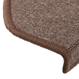 Tapis d'escalier 30 pcs marron café 65x24x4 cm