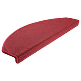 Tapis d'escalier 30 pcs rouge bordeaux 65x24x4 cm