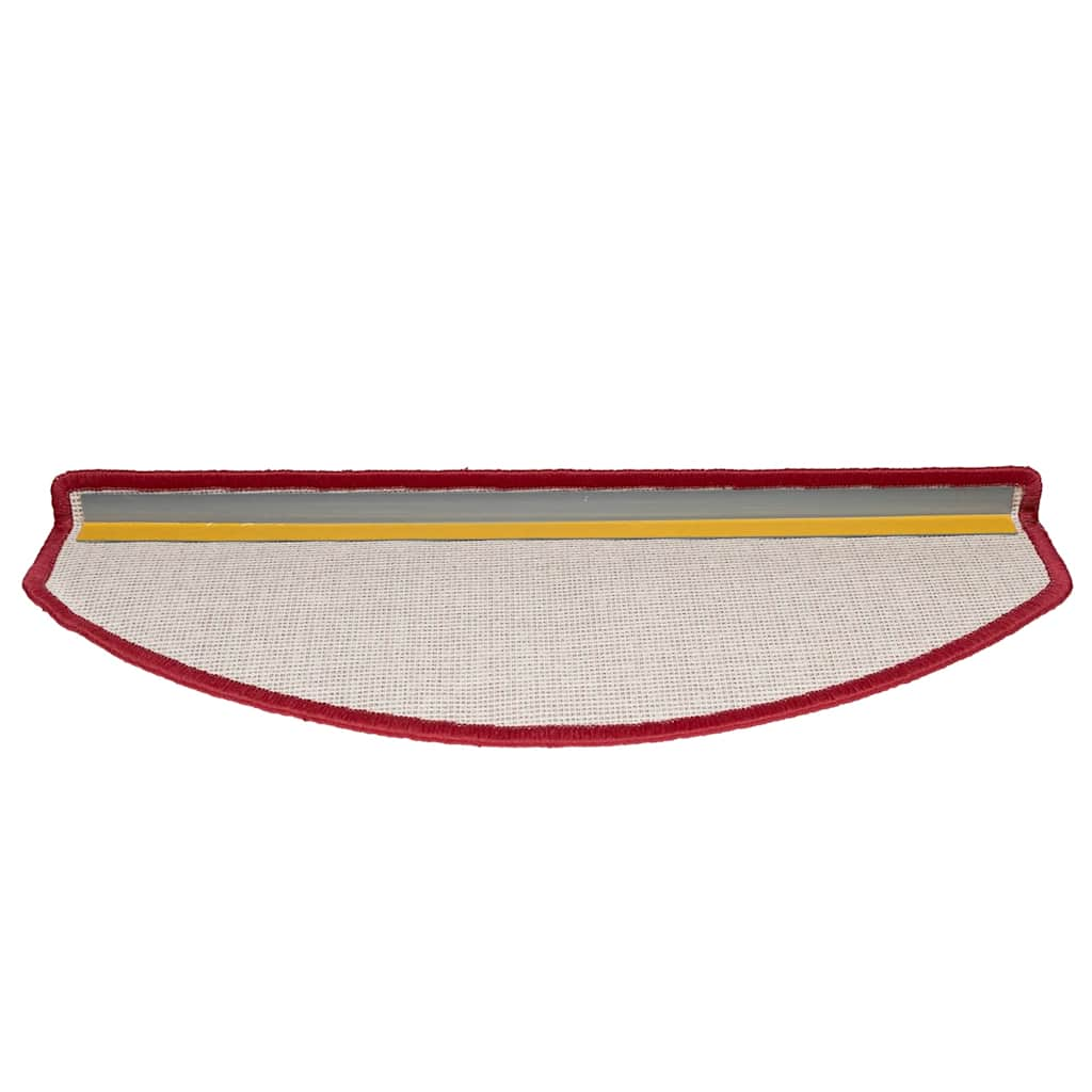 Tapis d'escalier 30 pcs rouge bordeaux 65x24x4 cm