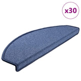 Tapis d'escalier 30 pcs bleu 65x24x4 cm