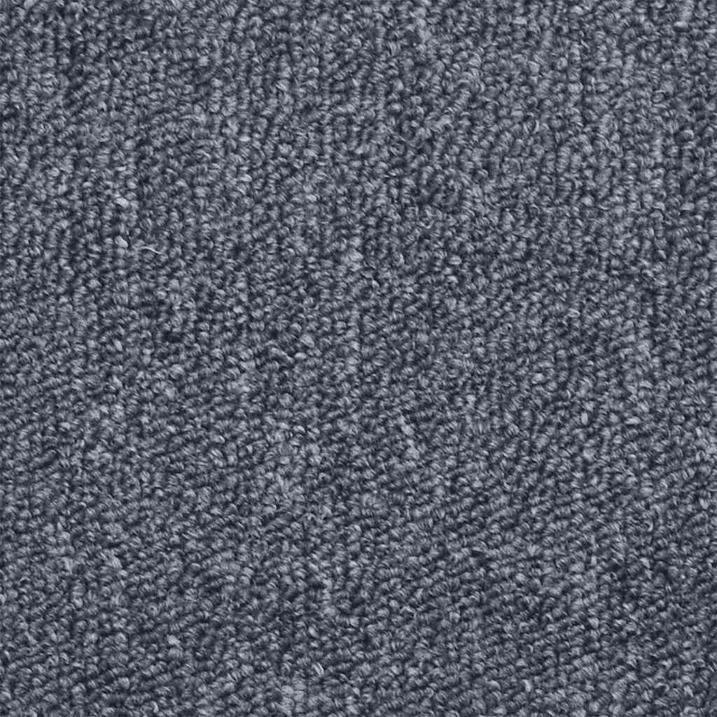 Tapis d'escalier 30 pcs gris foncé et bleu 65x24x4 cm