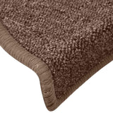 Tapis d'escalier 30 pcs marron 65x24x4 cm