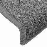 Tapis d'escalier 30 pcs gris foncé 65x24x4 cm