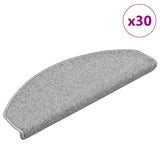 Tapis d'escalier 30 pcs gris clair 65x24x4 cm