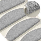 Tapis d'escalier 30 pcs gris clair 65x24x4 cm