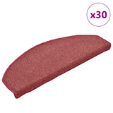 Tapis d'escalier 30 pcs rouge 65x24x4 cm