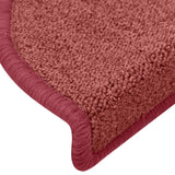 Tapis d'escalier 30 pcs rouge 65x24x4 cm