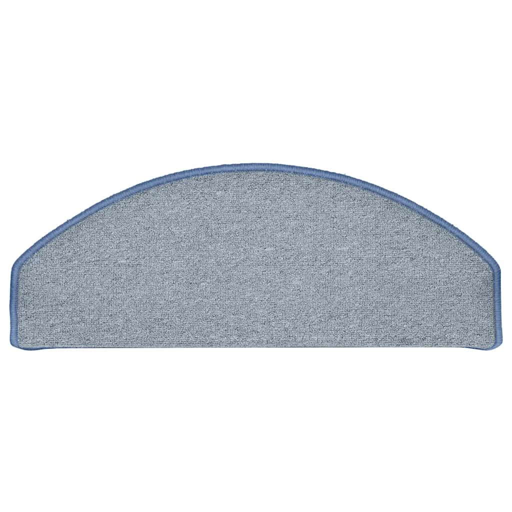 Tapis d'escalier 30 pcs gris clair et bleu 65x24x4 cm