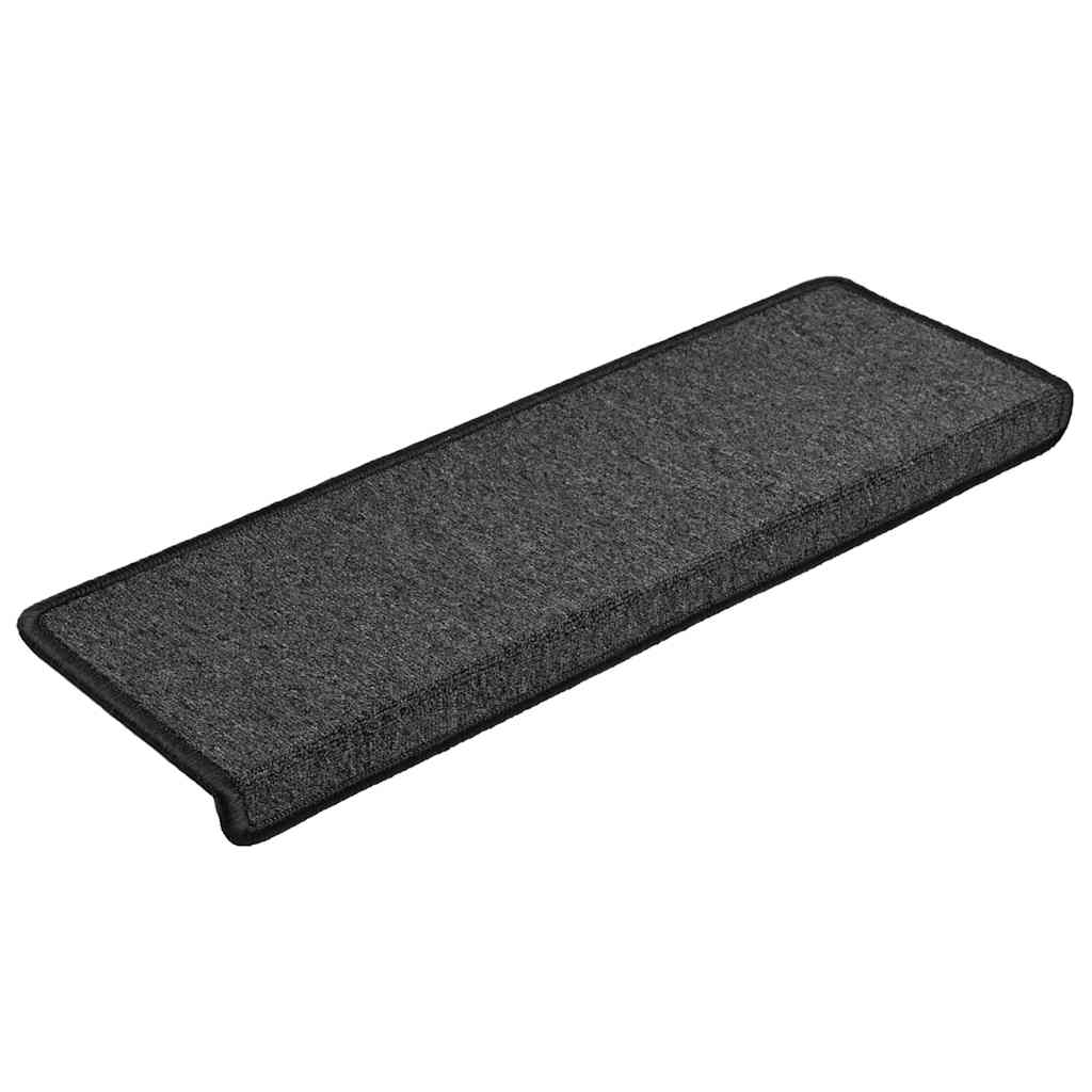 Tapis d'escalier 30 pcs 65x21x4 cm Anthracite