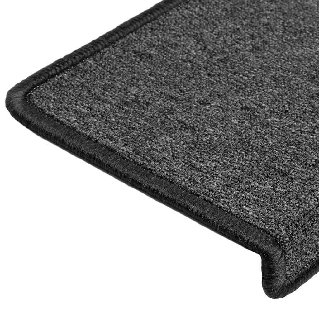 Tapis d'escalier 30 pcs 65x21x4 cm Anthracite