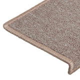 Tapis d'escalier 30 pcs 65x21x4 cm Marron clair