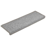 Tapis d'escalier 30 pcs 65x21x4 cm Gris clair