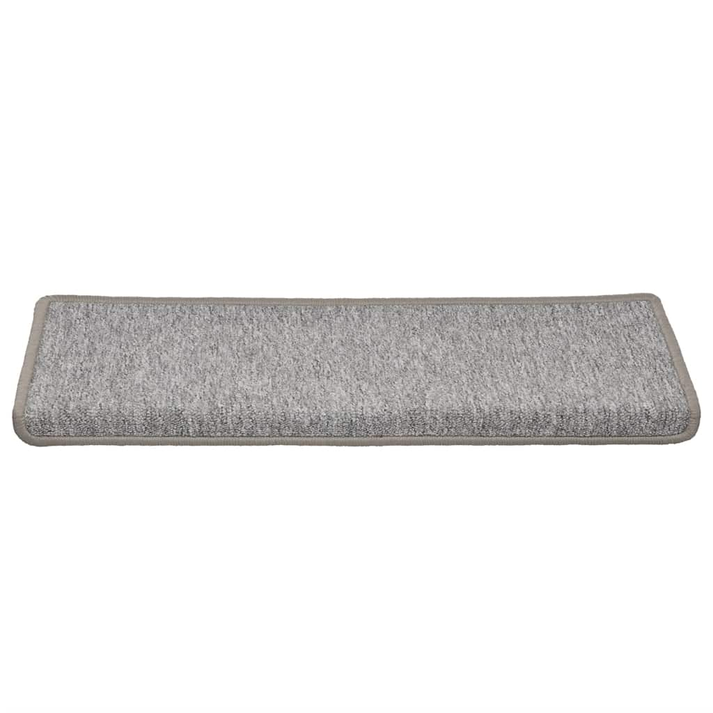 Tapis d'escalier 30 pcs 65x21x4 cm Gris clair