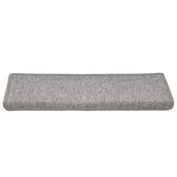 Tapis d'escalier 30 pcs 65x21x4 cm Gris clair