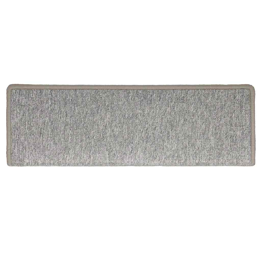 Tapis d'escalier 30 pcs 65x21x4 cm Gris clair